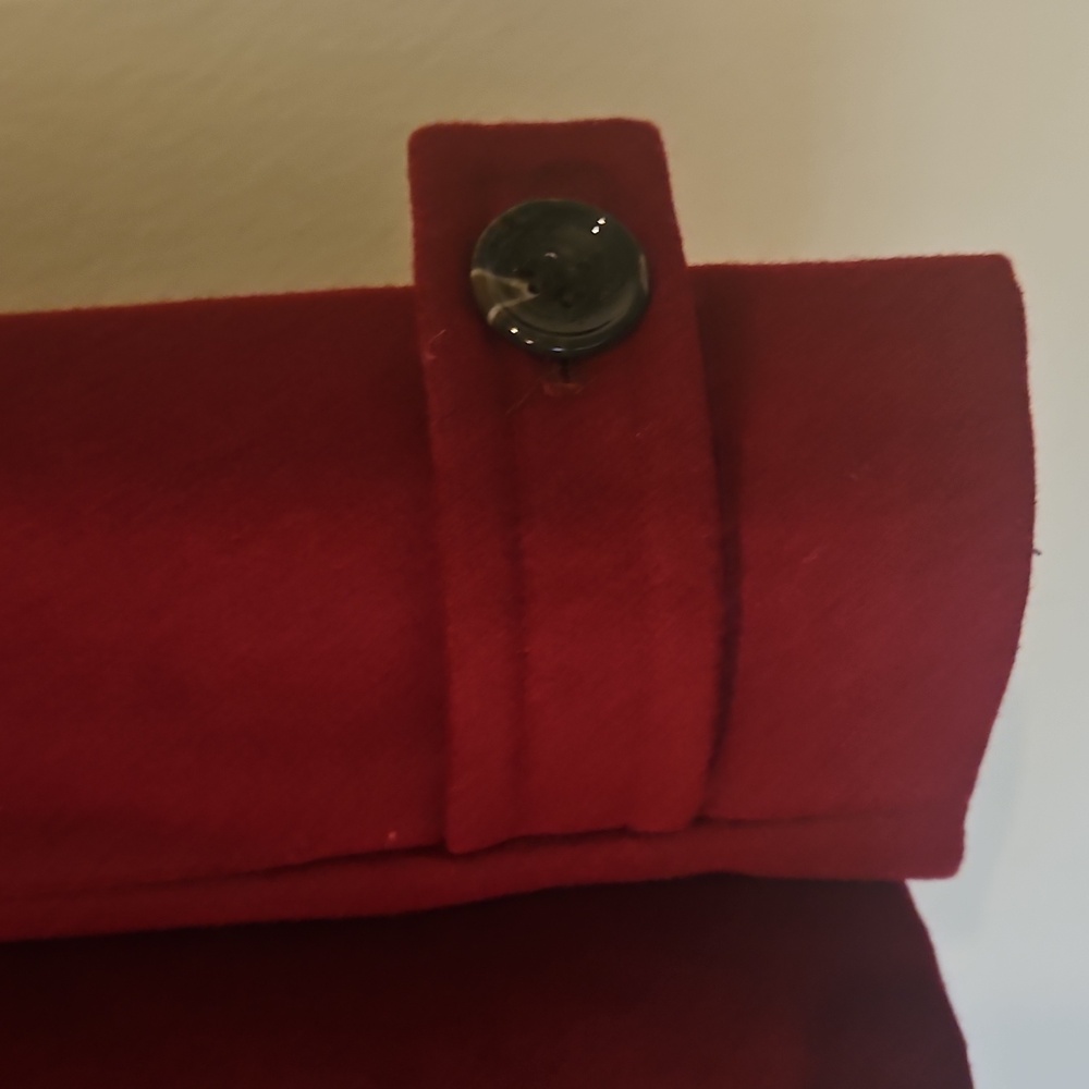 Calvin Klein Double-Breasted Peacoat - Deep Red - Picture 5 of 15